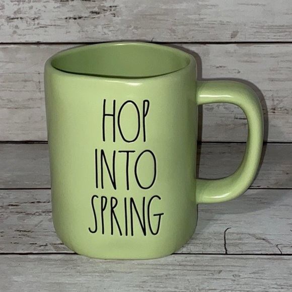Rae Dunn hop into spring green mug